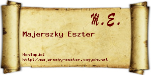 Majerszky Eszter névjegykártya